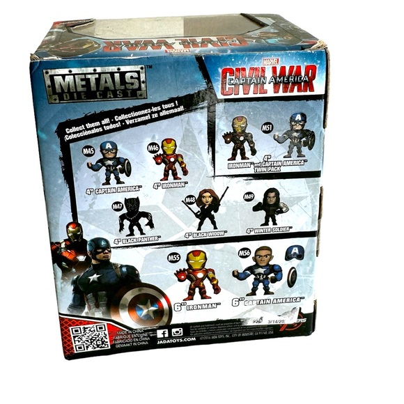 JADA TOYS  DIECAST METALS Marvel Captain America Civil War Figure NWT - Picture 3 of 7